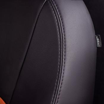 8 549 р. Комплект чехлов для сидений (РЗС 60/40 3П Илана+Орегон) ТУРИН СТ Lord Autofashion  Nissan Tiida  1 седан (2007-2014) C11 дорестайлинг, C11 рестайлинг (черный, вставка коричневая+бежевая, строчка черная)  с доставкой в г. Воронеж. Увеличить фотографию 7