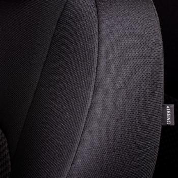 5 399 р. Комплект чехлов для сидений (РЗСиС 40/60 2П Жаккард) Дублин Lord Autofashion Skoda Octavia Tour A4 1U5 универсал дорестайлинг (1996-2000) (черный, вставка Стежок серая)  с доставкой в г. Воронеж. Увеличить фотографию 3