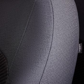 6 799 р. Комплект чехлов для сидений (ЦЗС 2П+1Г Жаккард) Дублин Lord Autofashion Volkswagen Polo 5 седан дорестайлинг (2009-2015) (серый, вставка Стежок серая)  с доставкой в г. Воронеж. Увеличить фотографию 3