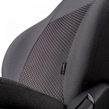 6 799 р. Комплект чехлов для сидений (ЦЗС 2П+1Г Жаккард) Дублин Lord Autofashion Volkswagen Polo 5 седан дорестайлинг (2009-2015) (серый, вставка Стежок серая)  с доставкой в г. Воронеж. Увеличить фотографию 4