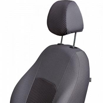 6 799 р. Комплект чехлов для сидений (ЦЗС 2П+1Г Жаккард) Дублин Lord Autofashion Volkswagen Polo 5 седан дорестайлинг (2009-2015) (серый, вставка Стежок серая)  с доставкой в г. Воронеж. Увеличить фотографию 5