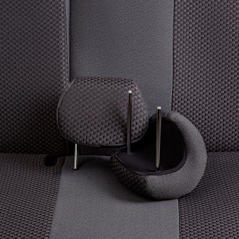 6 799 р. Комплект чехлов для сидений (ЦЗС 2П+1Г Жаккард) Дублин Lord Autofashion Volkswagen Polo 5 седан дорестайлинг (2009-2015) (серый, вставка Стежок серая)  с доставкой в г. Воронеж. Увеличить фотографию 8