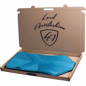 2 579 р. Накидка на сиденье (1 место Афины) ЛЮКС ст ВАН ВЭЙ Lord Autofashion   (бирюзовый, строчка темно-бирюзовая)  с доставкой в г. Воронеж. Увеличить фотографию 7