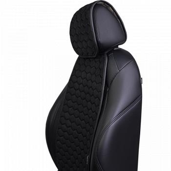2 499 р. Накидка на сиденье (1 место Афины) МОНРО ст СОТА Lord Autofashion   (черный, строчка черная)  с доставкой в г. Воронеж. Увеличить фотографию 4