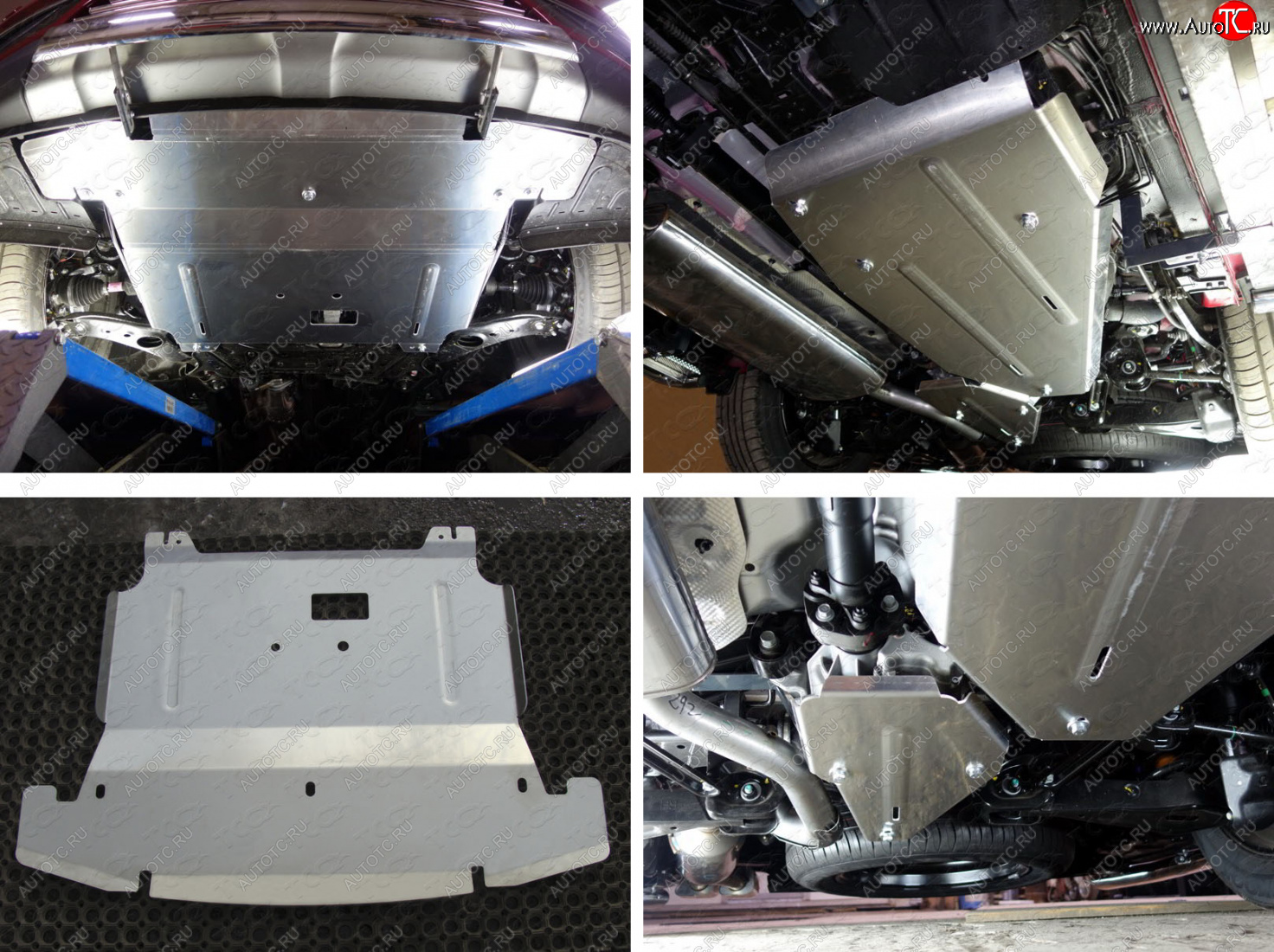 32 599 р. Защиты комплект (картер, кпп, дифференциал, бак) ТСС Тюнинг  Hyundai Santa Fe  DM (2015-2019) рестайлинг (алюминий 4 мм)  с доставкой в г. Воронеж
