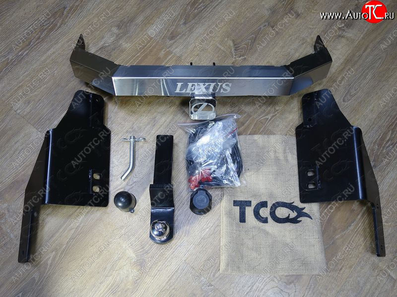 19 999 р. Фаркоп (тягово-сцепное устройство) (sport ) TCC Тюнинг  Lexus GX460  J150 (2013-2019) 1-ый рестайлинг (оцинкованный, шар E, надпись Lexus)  с доставкой в г. Воронеж