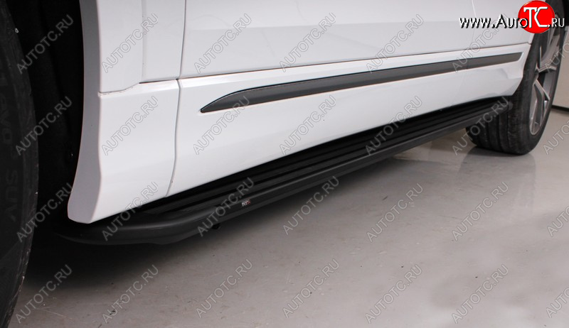 30 999 р. Пороги алюминиевые TCC Tюнинг Slim Line  Audi Q8  4MN (2018-2022) (черные)  с доставкой в г. Воронеж