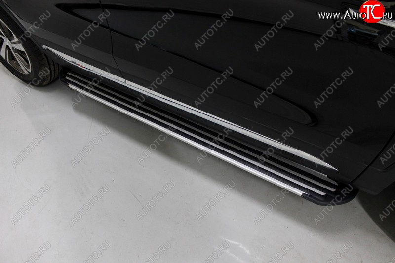 20 599 р. Пороги алюминиевые Slim Line ТСС Тюнинг  Changan CS75 (2018-2022) 1-ый рестайлинг (Silver)  с доставкой в г. Воронеж