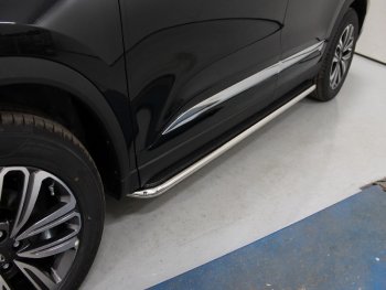 Пороги с площадкой 42,4 мм ТСС Тюнинг Chery Tiggo 8 1 T18 рестайлинг (2019-2023)