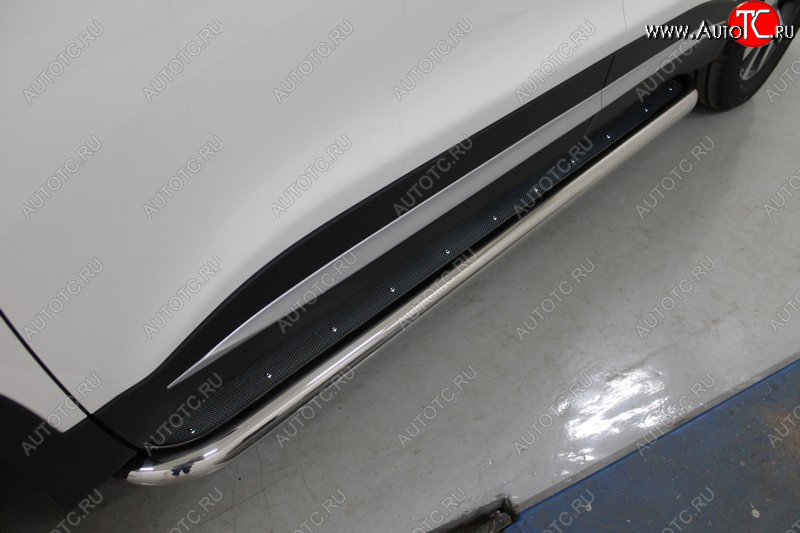 42 999 р. Пороги с площадкой 60,3 мм ТСС Тюнинг Chery Tiggo 7 PRO (2019-2025) (нержавейка)  с доставкой в г. Воронеж
