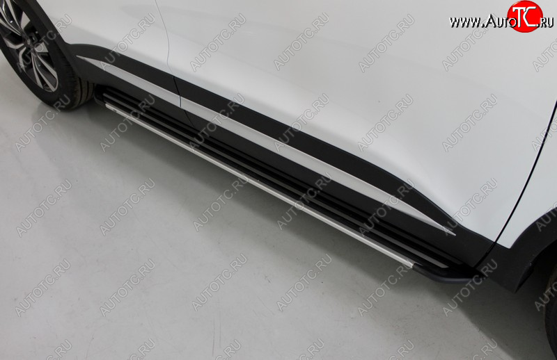 20 599 р. Пороги алюминиевые Slim Line ТСС Тюнинг  Chery Tiggo 7 PRO (2019-2025) (Silver)  с доставкой в г. Воронеж