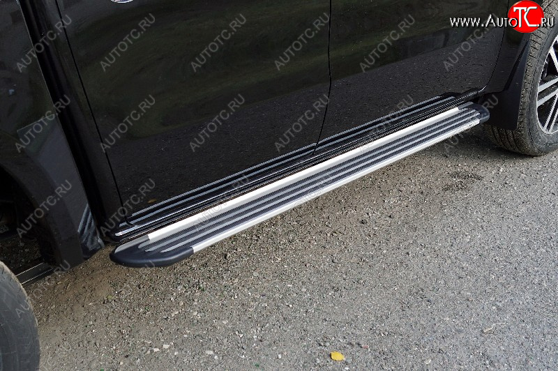 20 599 р. Пороги алюминиевые Slim Line ТСС Тюнинг  Dong Feng DF6 (2022-2025) пикап (Silver)  с доставкой в г. Воронеж