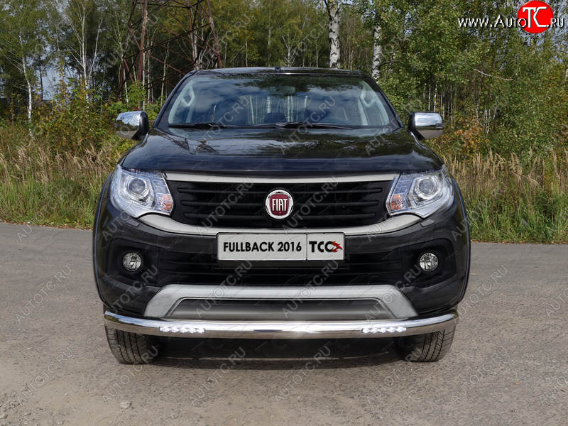 37 999 р. Защита переднего бампера нижняя с ДХО 76,1 мм ТСС Тюнинг  Fiat Fullback (2016-2018) (нержавейка)  с доставкой в г. Воронеж