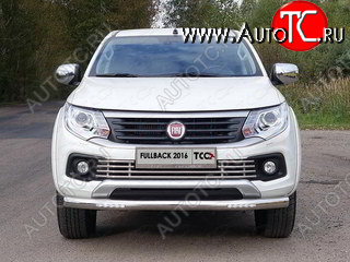 8 799 р. Нижняя декоративная вставка в бампер ТСС Тюнинг  Fiat Fullback (2016-2018) (d 16 мм )  с доставкой в г. Воронеж