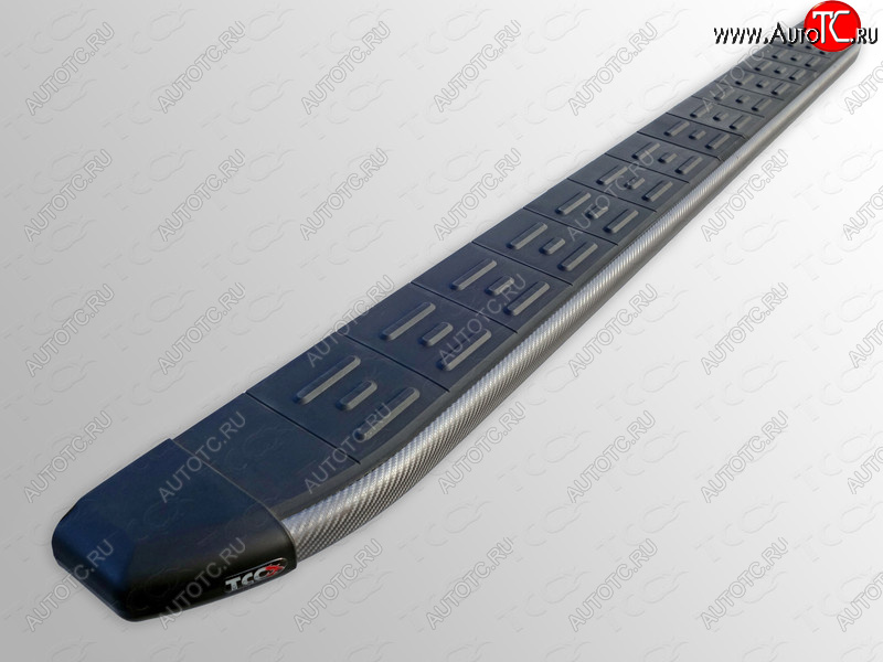 21 999 р. Пороги алюминиевые с пластиковой накладкой ТСС Тюнинг  Ford Explorer  U502 (2010-2016) дорестайлинг (карбон серые)  с доставкой в г. Воронеж