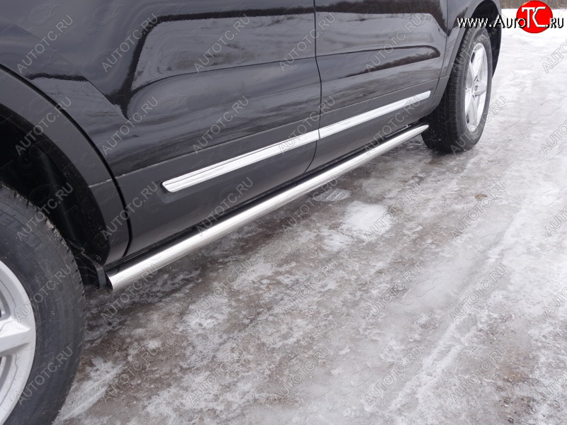 23 549 р. Защита порогов труба d60,3 мм ТСС Тюнинг  Ford Explorer  U502 (2015-2018) 1-ый рестайлинг, 5 дв. (серые)  с доставкой в г. Воронеж