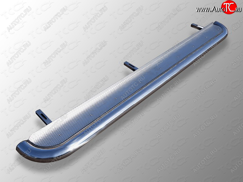 42 999 р. Пороги с площадкой 60,3 мм ТСС Тюнинг Geely Emgrand X7 2-ой рестайлинг (2019-2021) (нержавейка)  с доставкой в г. Воронеж