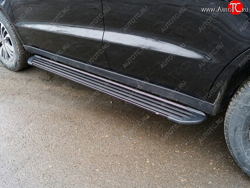21 999 р. Пороги алюминиевые Slim Line ТСС Тюнинг  Geely Emgrand X7 (2015-2021) 1-ый рестайлинг, 2-ой рестайлинг (Black)  с доставкой в г. Воронеж