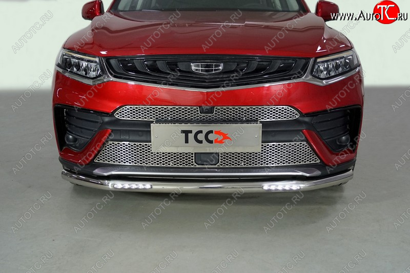 36 299 р. Защита переднего бампера нижняя с ДХО 60,3 мм ТСС Тюнинг Geely Tugella FY11,HPBA4 рестайлинг (2022-2025) (нержавейка)  с доставкой в г. Воронеж