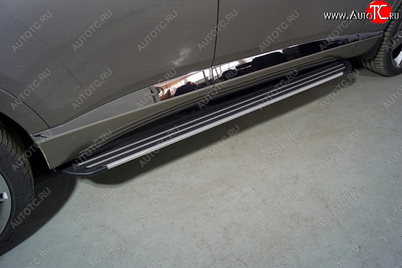 20 599 р. Пороги алюминиевые Slim Line ТСС Тюнинг  GENESIS GV80  JK1 (2020-2022) (Silver)  с доставкой в г. Воронеж