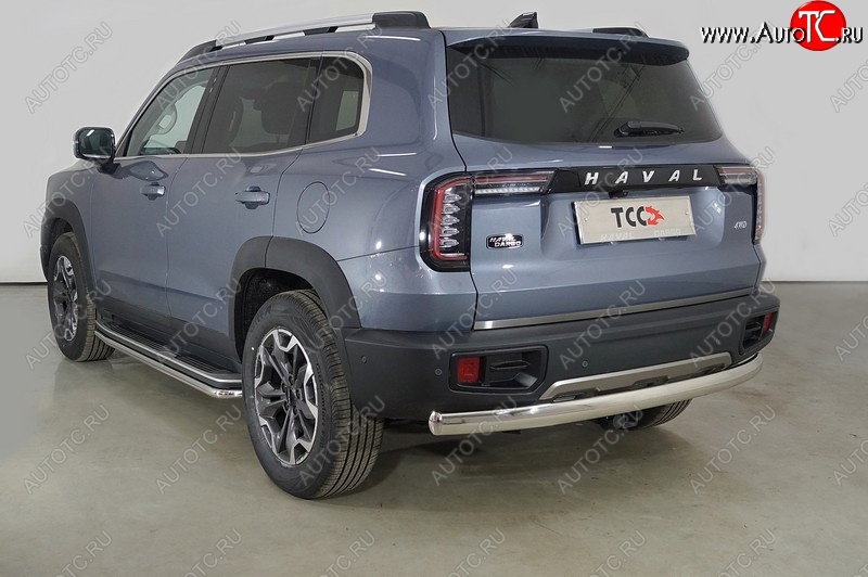 18 299 р. Защита заднего бампера (овальная, d75х42 мм) TCC Haval Dargo (2022-2025)  с доставкой в г. Воронеж