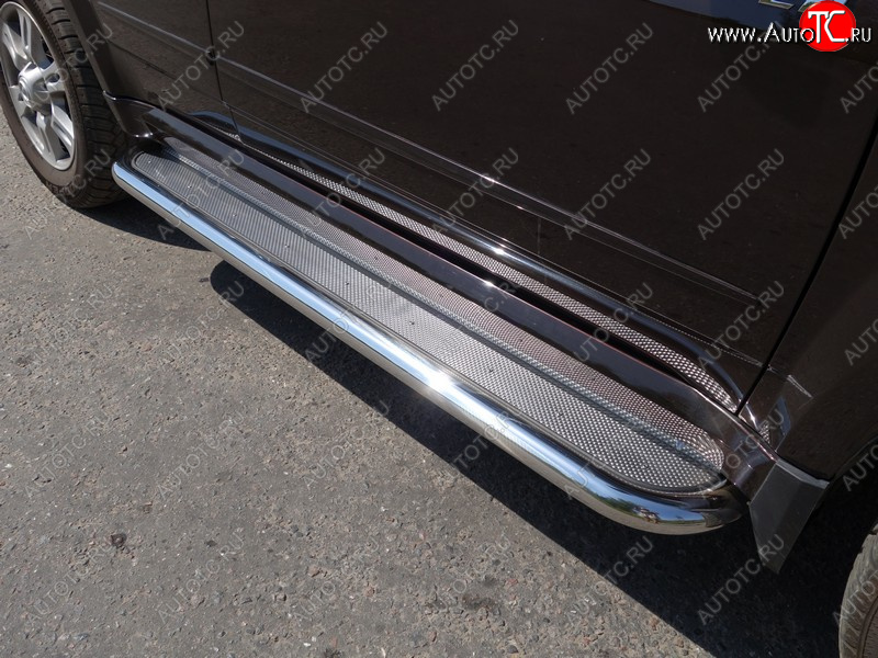 36 999 р. Пороги с площадкой 42,4 мм ТСС Тюнинг Haval H5 рестайлинг (2020-2023) (нержавейка)  с доставкой в г. Воронеж