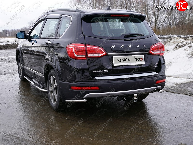 12 699 р. Защита заднего бампера (уголки, d42,4 мм) TCC  Haval H6 (2013-2020)  с доставкой в г. Воронеж