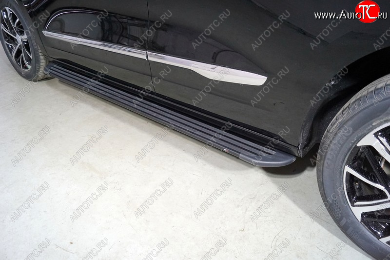 21 999 р. Пороги алюминиевые Slim Line ТСС Тюнинг  Haval Jolion (2020-2024) дорестайлинг (Black)  с доставкой в г. Воронеж