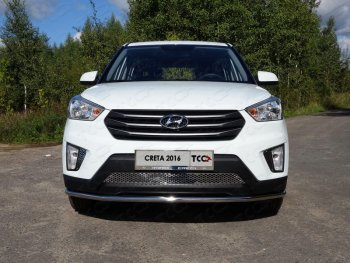 Защита переднего бампера нижняя d42,4 мм ТСС Тюнинг Hyundai Creta GS дорестайлинг (2015-2019) ()