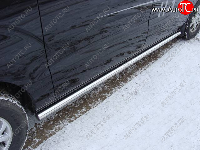 29 449 р. Защита порогов труба d60,3 мм ТСС Тюнинг Hyundai Starex/Grand Starex/H1 TQ рестайлинг (2014-2018) (серые)  с доставкой в г. Воронеж