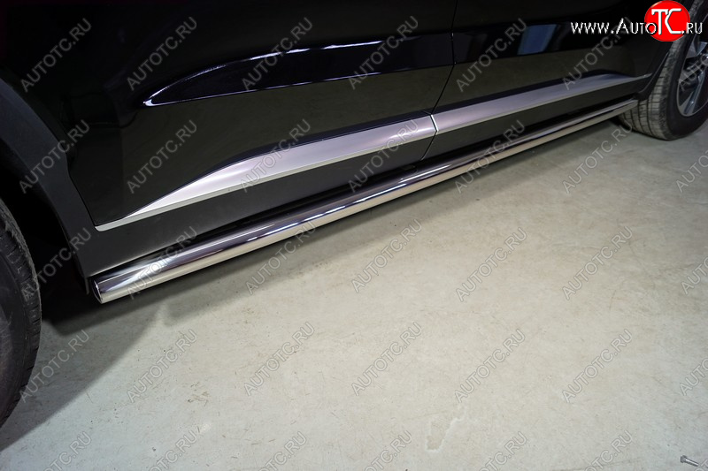 26 749 р. Защита порогов труба d60,3 мм ТСС Тюнинг Hyundai Palisade LX2 (2018-2022) (серые)  с доставкой в г. Воронеж