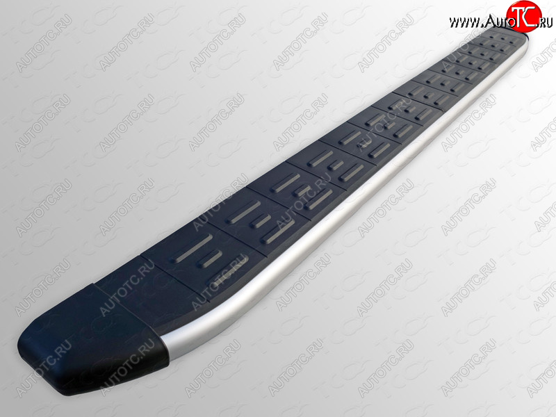20 599 р. Пороги алюминиевые с пластиковой накладкой ТСС Тюнинг  Hyundai Santa Fe  CM (2009-2012) рестайлинг (серые)  с доставкой в г. Воронеж