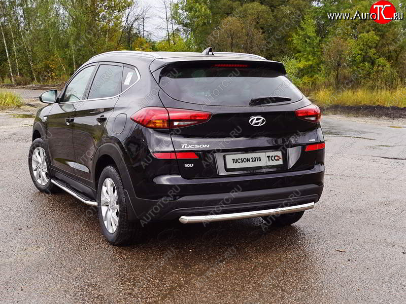 15 999 р. Защита задняя (нержавейка 60,3 мм) ТСС Тюнинг  Hyundai Tucson  TL (2018-2021) рестайлинг  с доставкой в г. Воронеж