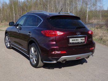 Защита заднего бампера (уголки, d42,4 мм) TCC INFINITI Qx50 J50 рестайлинг (2015-2018)