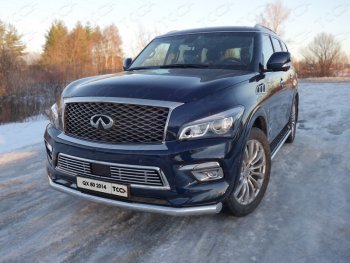 Нижняя декоративная вставка в бампер ТСС Тюнинг INFINITI QX80 Z62 1-ый рестайлинг (2014-2018) ()