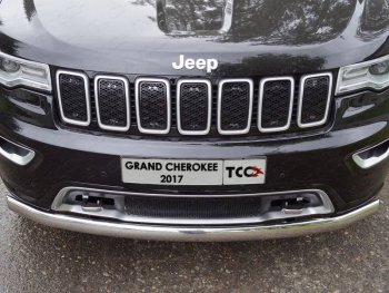 3 399 р. Декоративная вставка решетки радиатора ТСС Тюнинг Jeep Grand Cherokee WK2 2-ой рестайлинг (2017-2022) (лист AL)  с доставкой в г. Воронеж. Увеличить фотографию 1