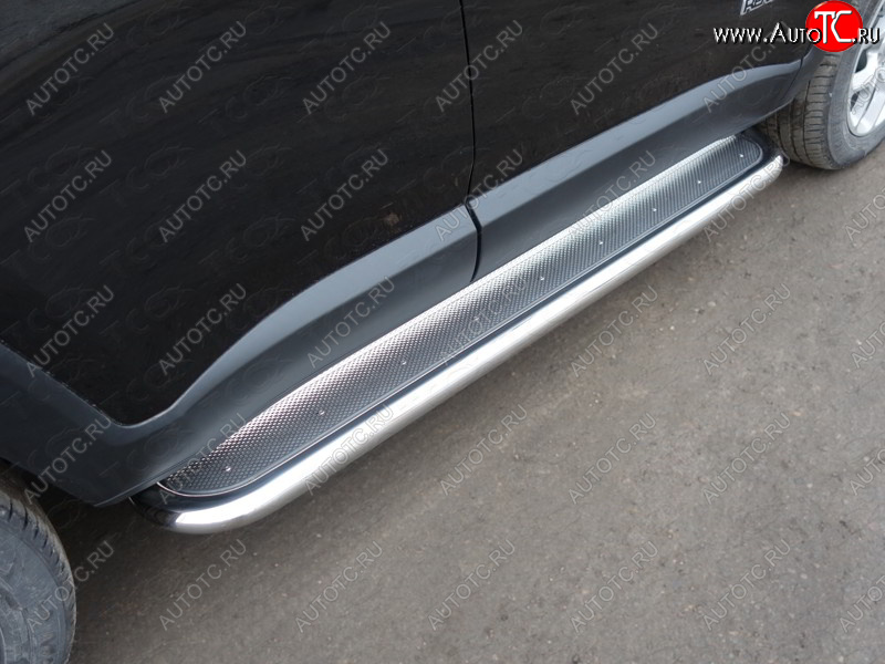41 749 р. Пороги с площадкой 60,3 мм ТСС Тюнинг Jeep Renegade дорестайлинг (2014-2018) (нержавейка)  с доставкой в г. Воронеж