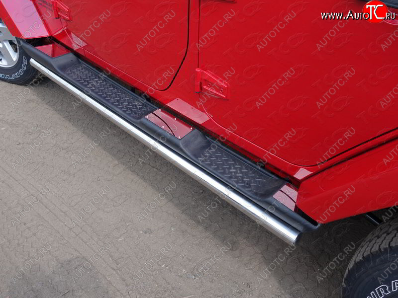 15 699 р. Защита порогов 60,3 мм ТСС Тюнинг  Jeep Wrangler  JK (2006-2010) 3 дв. дорестайлинг (нержавейка)  с доставкой в г. Воронеж