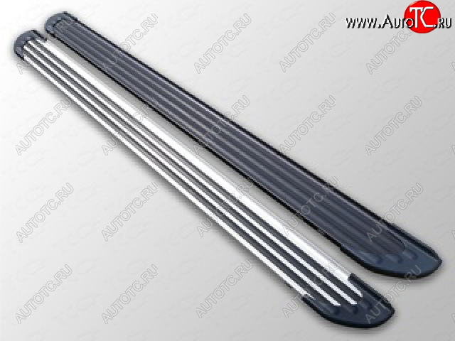 20 599 р. Пороги алюминиевые Slim Line ТСС Тюнинг Jeep Wrangler JK 3 дв. дорестайлинг (2006-2010) (Silver)  с доставкой в г. Воронеж