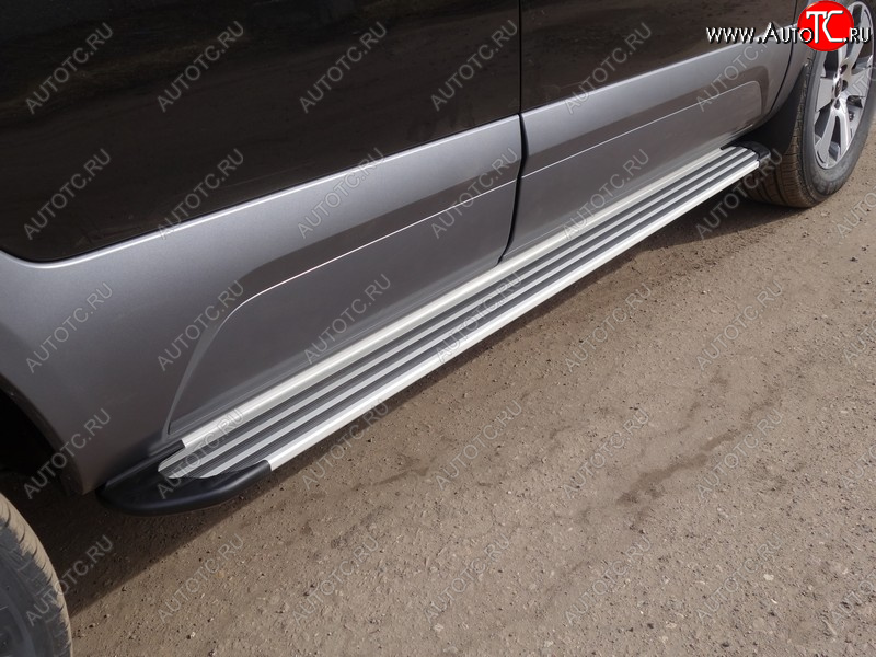 20 599 р. Пороги алюминиевые Slim Line ТСС Тюнинг  KIA Mohave  HM2 (2019-2022) (Silver)  с доставкой в г. Воронеж