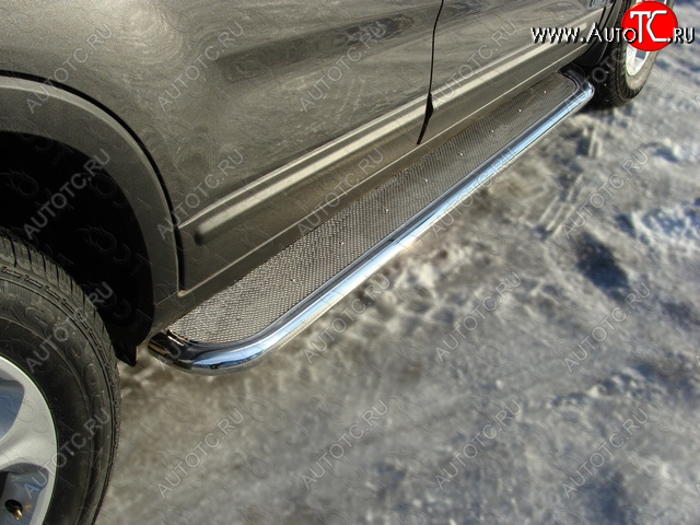 38 999 р. Пороги с площадкой 42,4 мм ТСС Тюнинг  KIA Sorento ( XM,  UM/Prime) (2012-2020) рестайлинг, дорестайлинг (нержавейка)  с доставкой в г. Воронеж