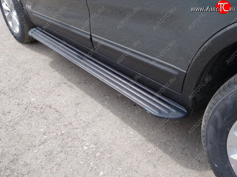 21 999 р. Пороги алюминиевые Slim Line ТСС Тюнинг  KIA Sorento ( XM,  UM/Prime) (2012-2020) рестайлинг, дорестайлинг (Black)  с доставкой в г. Воронеж