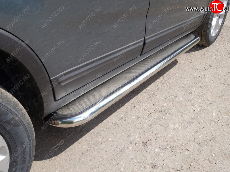 42 999 р. Пороги с площадкой 60,3 мм ТСС Тюнинг  KIA Sorento ( XM,  UM/Prime) (2012-2020) рестайлинг, дорестайлинг (нержавейка)  с доставкой в г. Воронеж