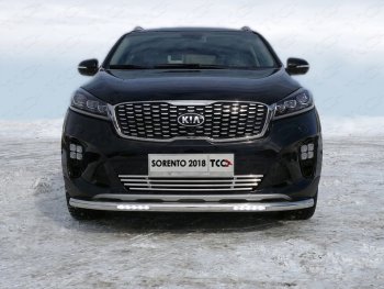 Защита переднего бампера нижняя с ДХО 60,3 мм ТСС Тюнинг KIA Sorento UM/Prime рестайлинг (2018-2020) ()