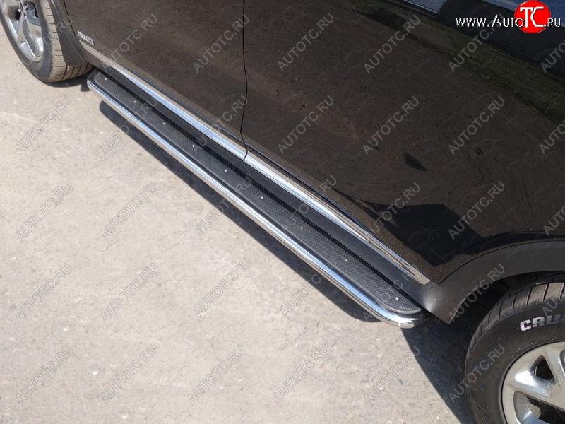 38 999 р. Пороги с площадкой 42,4 мм ТСС Тюнинг KIA Sorento UM/Prime рестайлинг (2018-2020) (нержавейка )  с доставкой в г. Воронеж