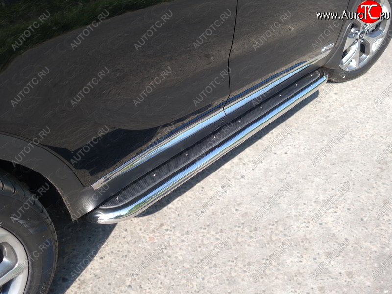 42 999 р. Пороги с площадкой 60,3 мм Prime ТСС Тюнинг  KIA Sorento  UM/Prime (2018-2020) рестайлинг (нержавейка)  с доставкой в г. Воронеж