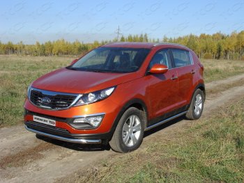 Защита переднего бампера нижняя d60,3 мм ТСС Тюнинг KIA Sportage 3 SL дорестайлинг (2010-2014) ()