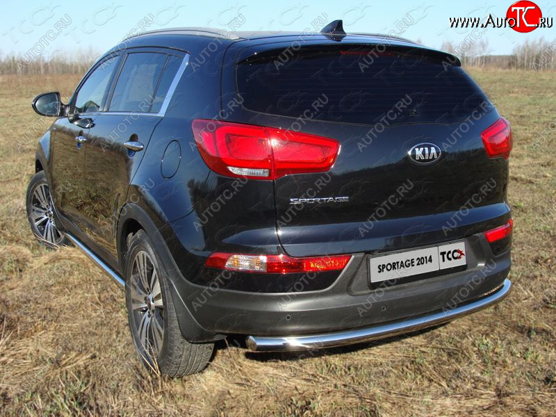 14 699 р. Защита задняя (центральная нержавейка 60,3 мм) ТСС Тюнинг  KIA Sportage  3 SL (2014-2016) рестайлинг  с доставкой в г. Воронеж