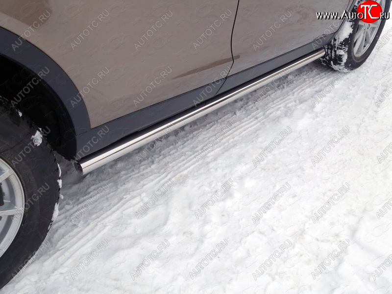 23 549 р. Защита порогов труба d60,3 мм ТСС Тюнинг  Land Rover Range Rover Sport  2 L494 (2013-2017) дорестайлинг (серые)  с доставкой в г. Воронеж