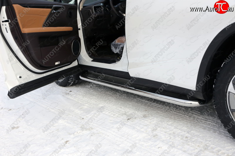 45 999 р. Пороги с площадкой 60,3 мм кроме F-Sport ТСС Тюнинг Lexus RX350 XU30 дорестайлинг (2003-2006) (нержавейка)  с доставкой в г. Воронеж